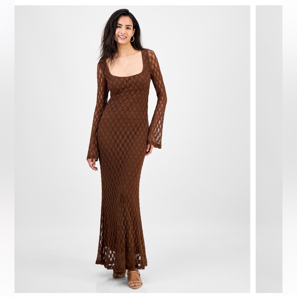 Bardot Evannia Bell-Sleeve Lace Dress